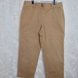 Lands' End Women's Size 6 Tan Khaki Fit 2 Chino Ankle Pants